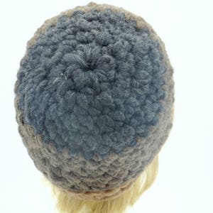 Bulky beanie Crochet items for sale winter wool beanie hat for women cozy beanie brown image 6