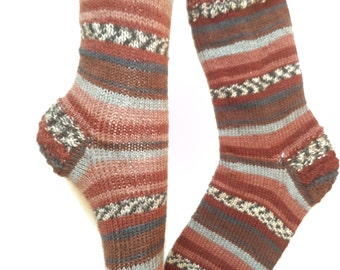 Chaussettes d'hiver en laine grande taille tricotées à la main, cadeau de Noël, pieds enflés, chaussettes pour diabétiques, chaussettes en laine, chaussettes uniques, cadeau grand-père, chaussettes pour bottes, cadeau pour maman
