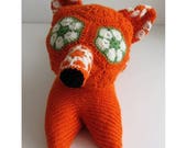 Amigurumi fox stuff animal fox plush toy crochet fox animal toddler gift for child orange fox doll knitted toy CE certified REAdy to ship