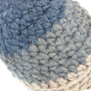 Bulky beanie Crochet items for sale winter wool beanie hat for women cozy beanie brown image 2