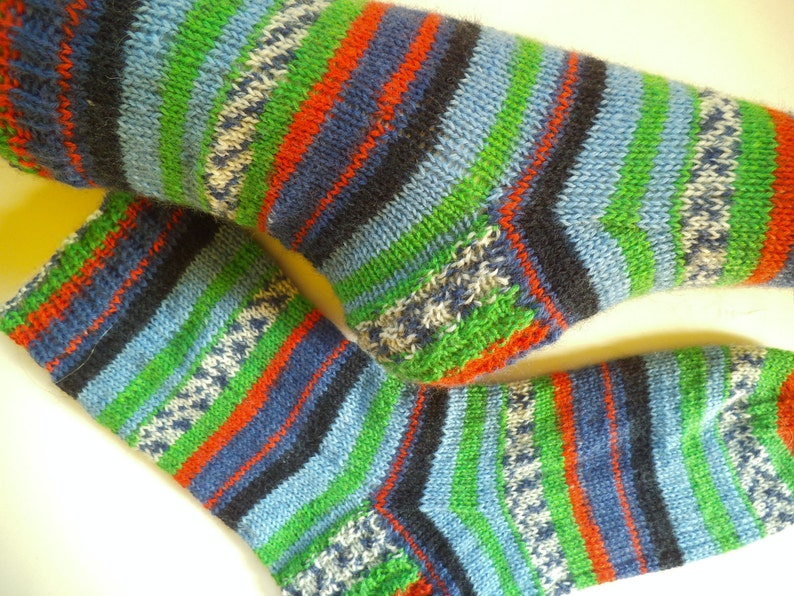 Knit wool socks unique socks Women socks Art socks image 0