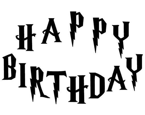 Harry Potter Happy Birthday Gift Book folding pattern Cut | Etsy