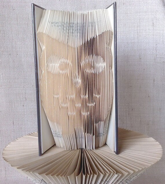 Owl Book folding pattern and FREE Tutorial Owl Silhouette Etsy