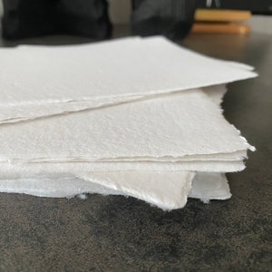 50 carte riciclate bianche rustiche