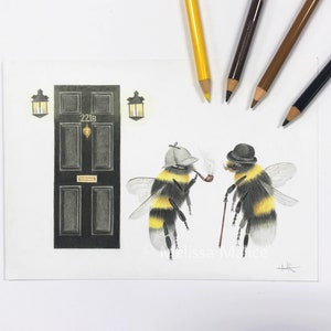 Baker Street Bees A5 Print - Sherlock Holmes 221B Inspired