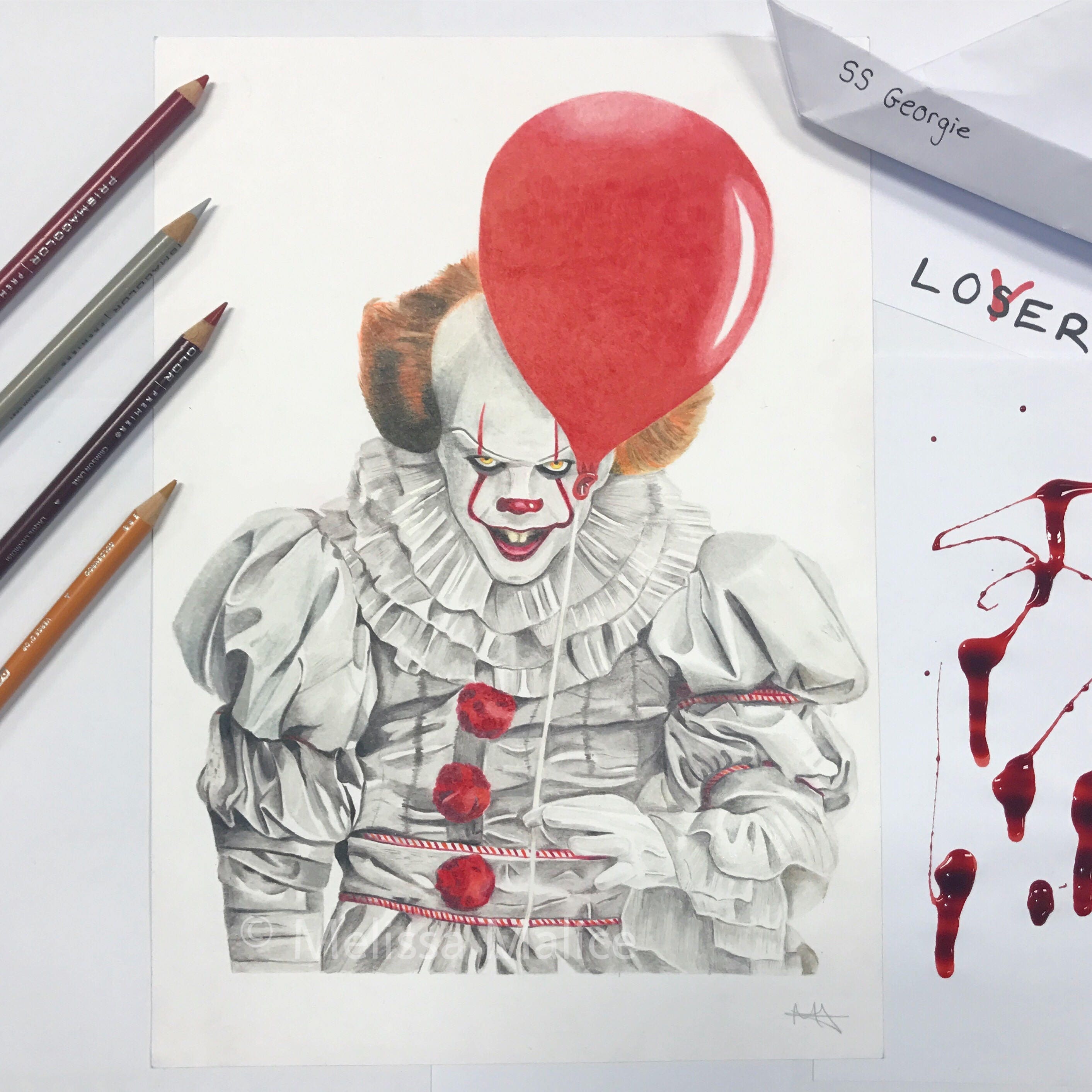 PRINT: IT Pennywise Drawing 