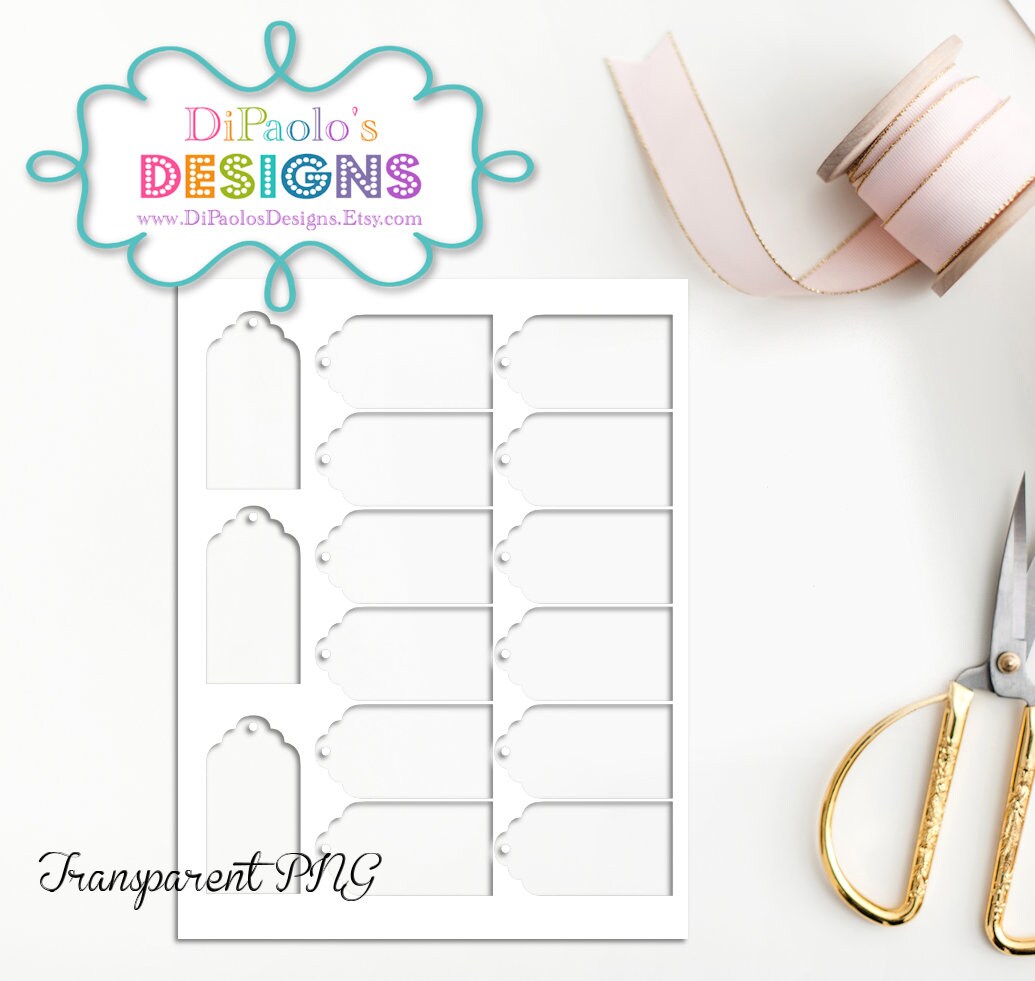 INSTANT DOWNLOAD 3 x 1.5 Tag Template | Etsy