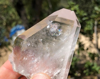 Faden Quartz Crystal Mineral Specimen with Rainbows - Hot Springs, Arkansas - Meditation Stone, Healing Gemstone, Reiki, Chakra Stone