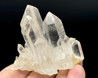 Quartz Crystal Cluster, Minas Gerais Brazil Quartz Terminated Crystal Cluster, Clear Quartz, Clear Crystals, Crystal Lover Gift, Minerals