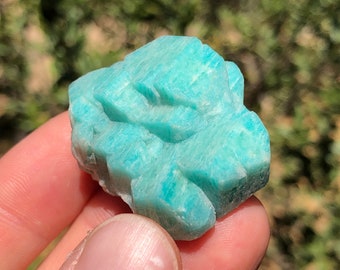 Amazonite Crystal Specimen DEEP AQUA Beautiful Color - Smoky Hawk Claim - Colorado, USA -  High Grade Collector Gems