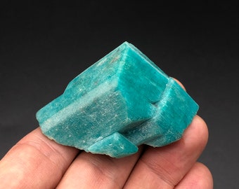 Amazonite Terminated Crystal Specimen, Beautiful DEEP AQUA Color, Smoky Hawk Claim Colorado, USA -  High Grade Collector Gems