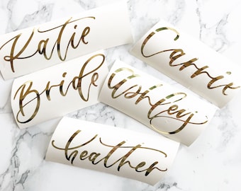 Décalcomanies - Calligraphie lettrée à la main Demoiselles d’honneur Décalcomanies, Décalcomanies nom de flûte, Décalcomanies DIY, Décalcomanies de mariage, Décalcomanies Bachelorette (PAS UNE POLICE!)