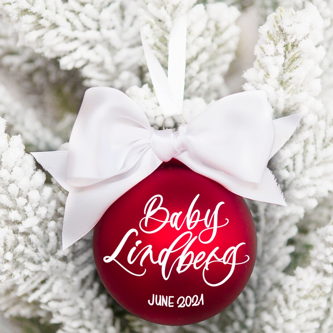 Baby Announcement Christmas Ornament 