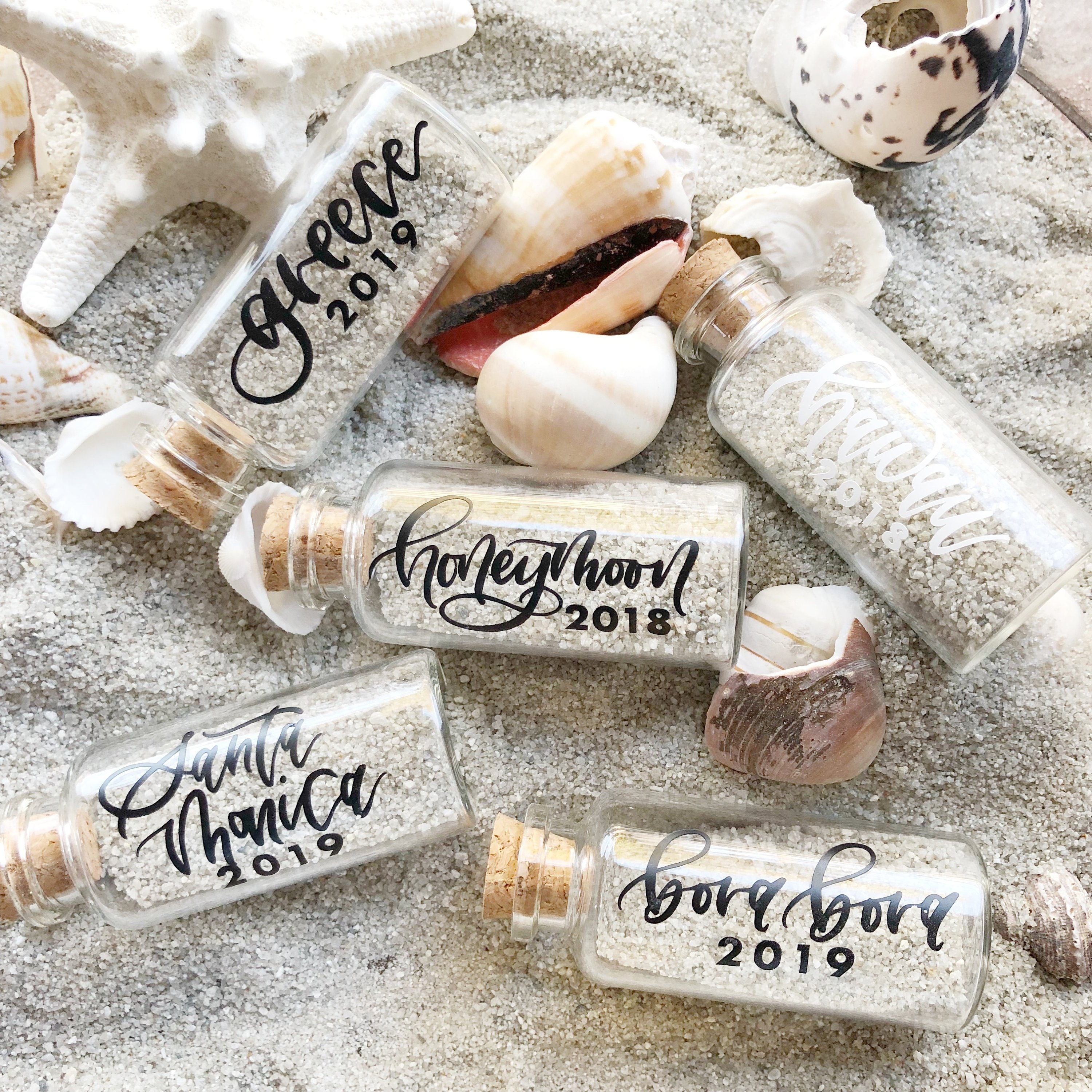 Honeymoon Sand Bottle Vacation Keepsake Honeymoon Gift Etsy