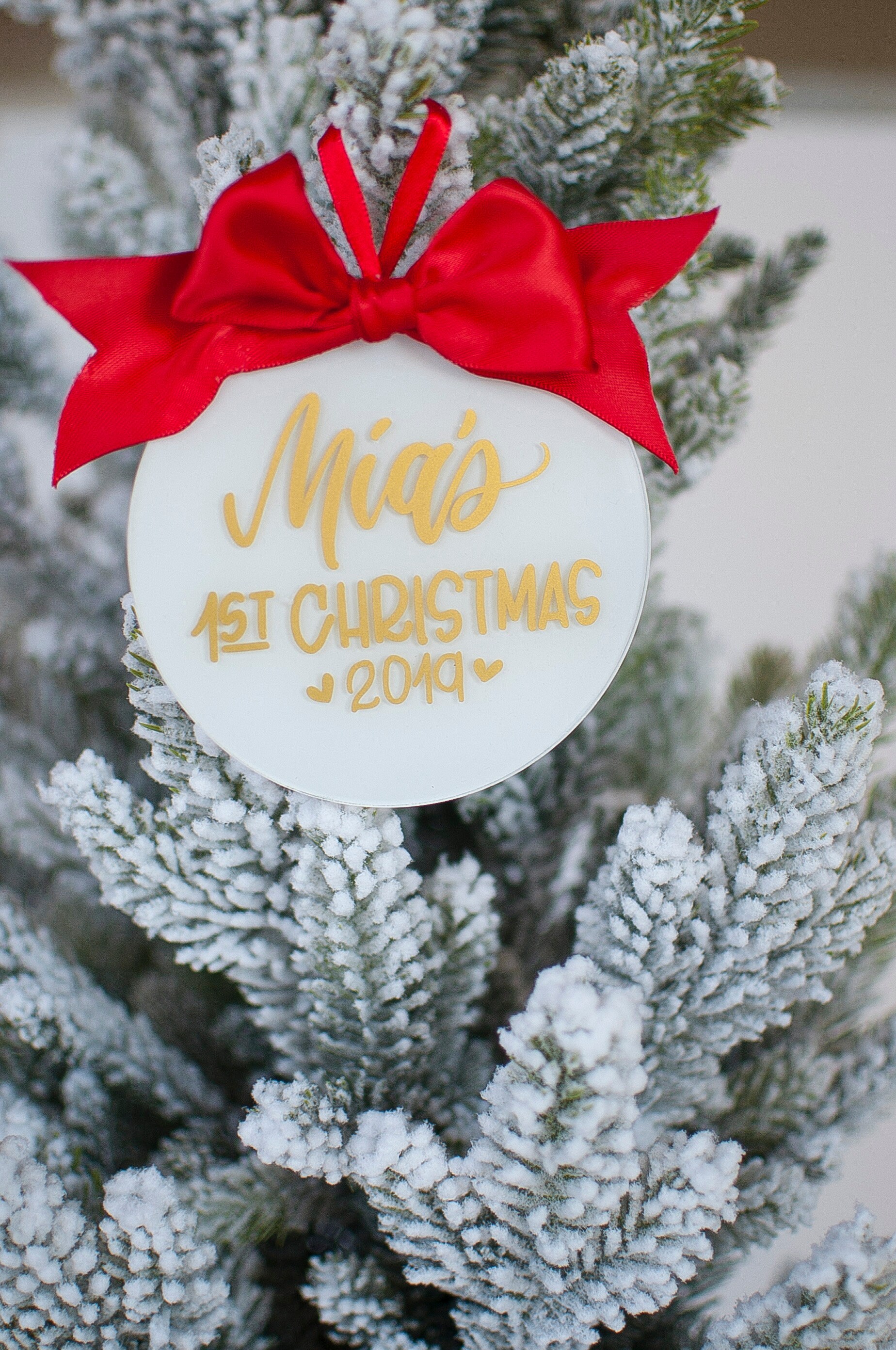 Baby Announcement Ornament Flat Christmas Pregnancy | Etsy