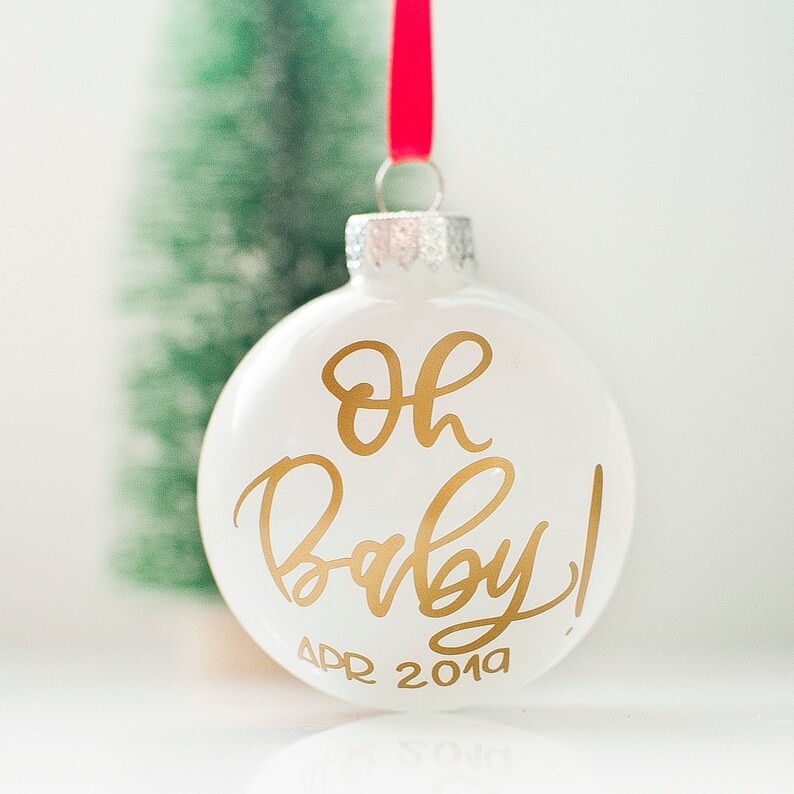 Christmas Ornament Baby Announcement 