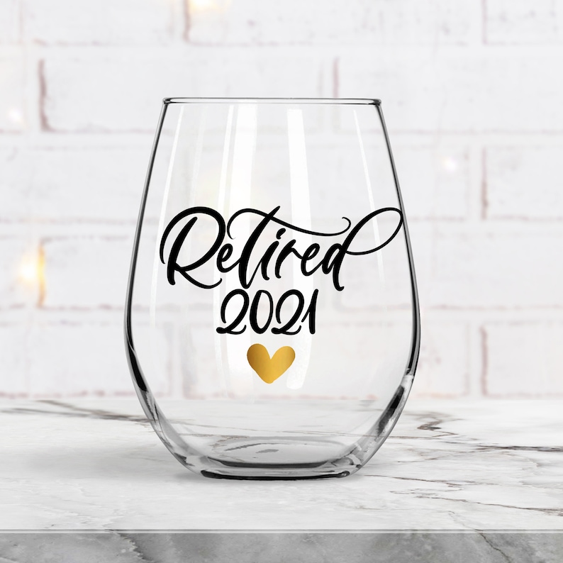 Retired AF Wine Glass Retirement Gift retirement Wine Glass Etsy