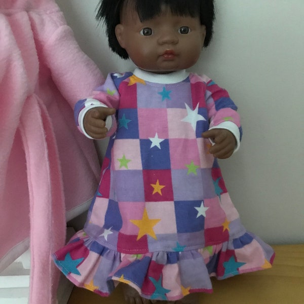 38cm Miniland nightie & dressing gown.