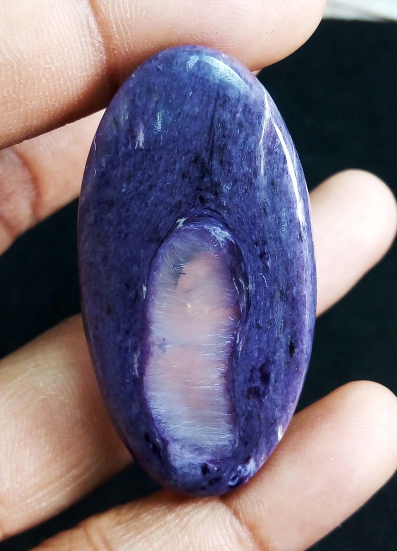 68 ct 100/% Natural bio chaorite oval cabochon gemstone For Jewelry Free Drilling