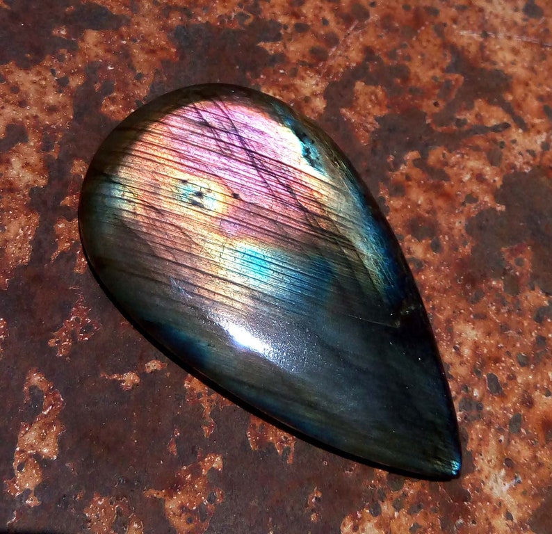 Very Rare Spectrolite Labradorite Gemstone Cabochon Very High Quality Large Labradorite