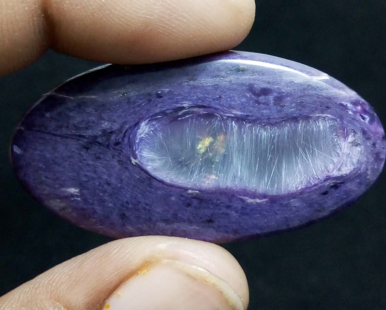 68 ct 100/% Natural bio chaorite oval cabochon gemstone For Jewelry Free Drilling