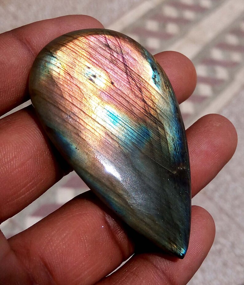Very Rare Spectrolite Labradorite Gemstone Cabochon Very High Quality Large Labradorite