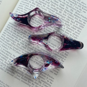 Galaxy Page Holder - Resin Book Page Holder - Thumb Page Holder - Booklover Gift - Page Spreader - Bookworm Gift - Page Holder