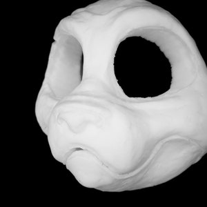 Cut & Carved Pug soft foam head base for costumes, mascots and fursuits.