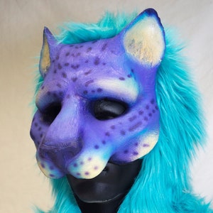 フロスト カジート、LARP、パフォーマンス、衣装用の猫のフード付きマスク