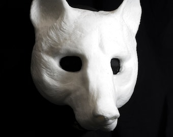 Bär , Maske, unbemalt, aus weichem Schaumstoff für LARP-Kampf-Theater, Festivals, Maskerade und andere Kostüme