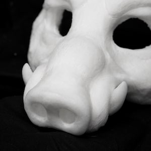 Maschera di cinghiale, maiale, non dipinta, morbida schiuma per combattimento LARP, Quadrobics, teatro, festival, spettacoli, mascherate e altri costumi