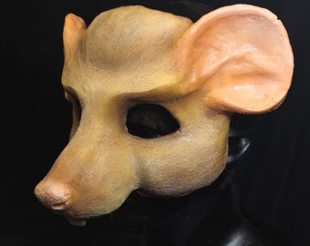 Blonde Skaven, ratfolk mask for LARP, performance and costuming