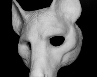 Wild dog mask, unpainted, soft foam LARP combat, Quadrobics, Theatre, festivals, performance, masquerade and more