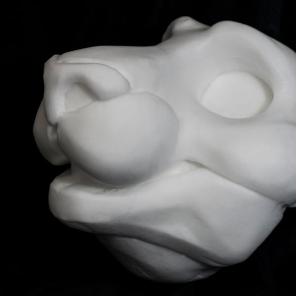 Large Feline soft foam head base for costumes, mascots and fursuits. Cut & carved options available (New 2023 Design)