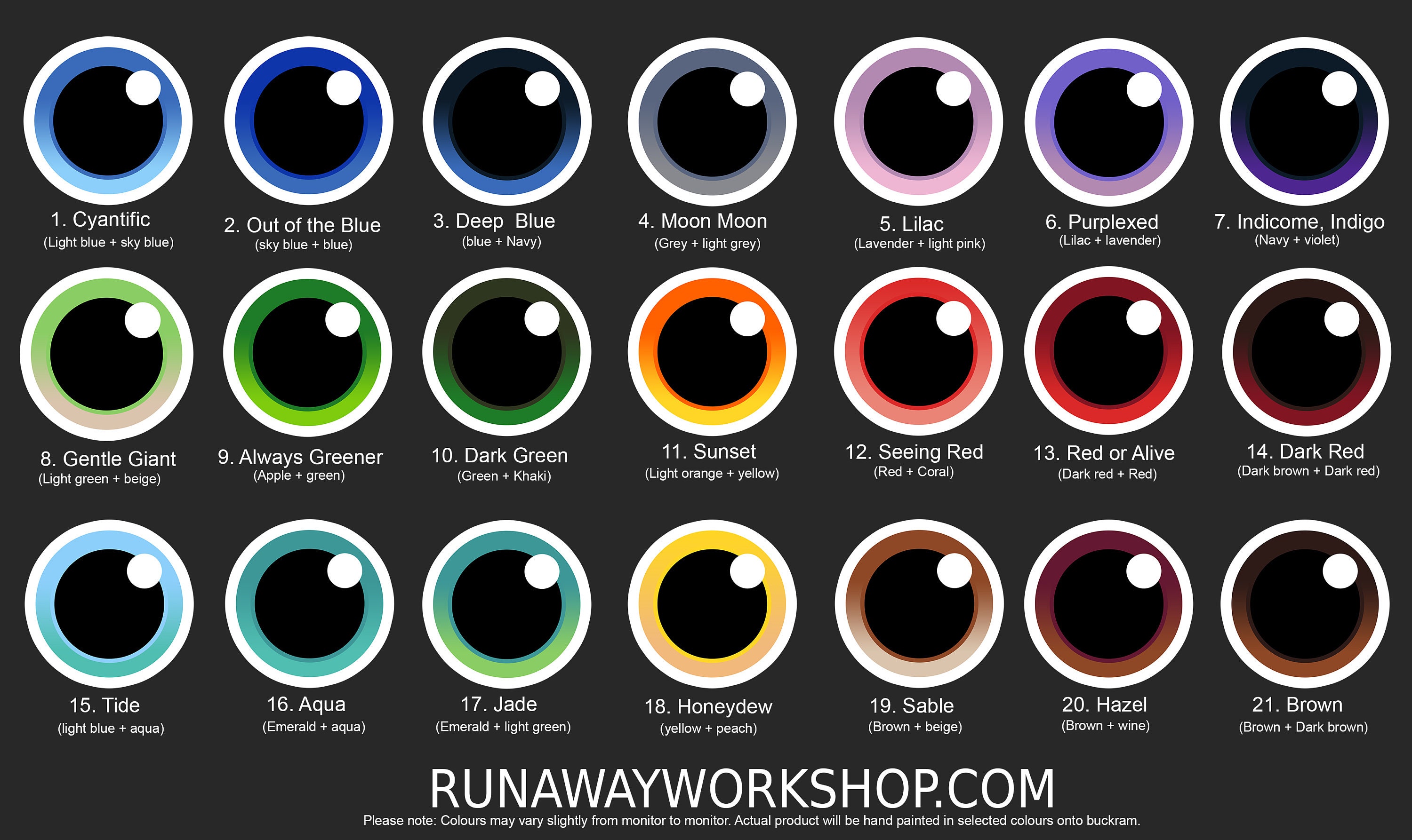 Custom Painted Toony Eyes for Costumes regular and Large Etsy UK