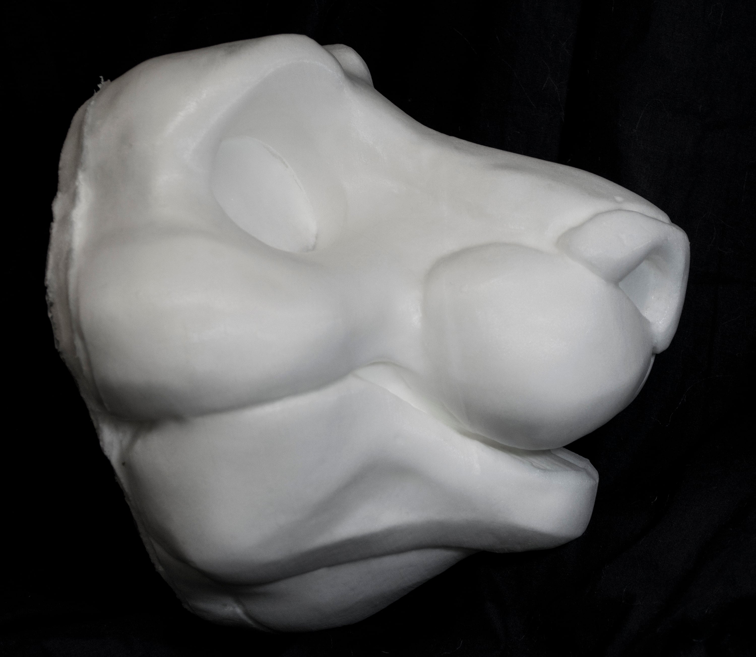 Feline soft foam head base for costumes, mascots and fursuits