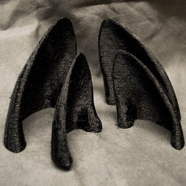 Pointed canine ear blanks, flexible for LARP, festivals, costumes, mascots and fursuits (1 pair)