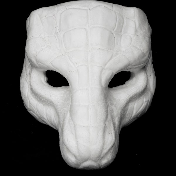 Dragon / Reptilian mask, unpainted, soft foam for LARP combat, Theatre, festivals, performance, masquerade and other costumes