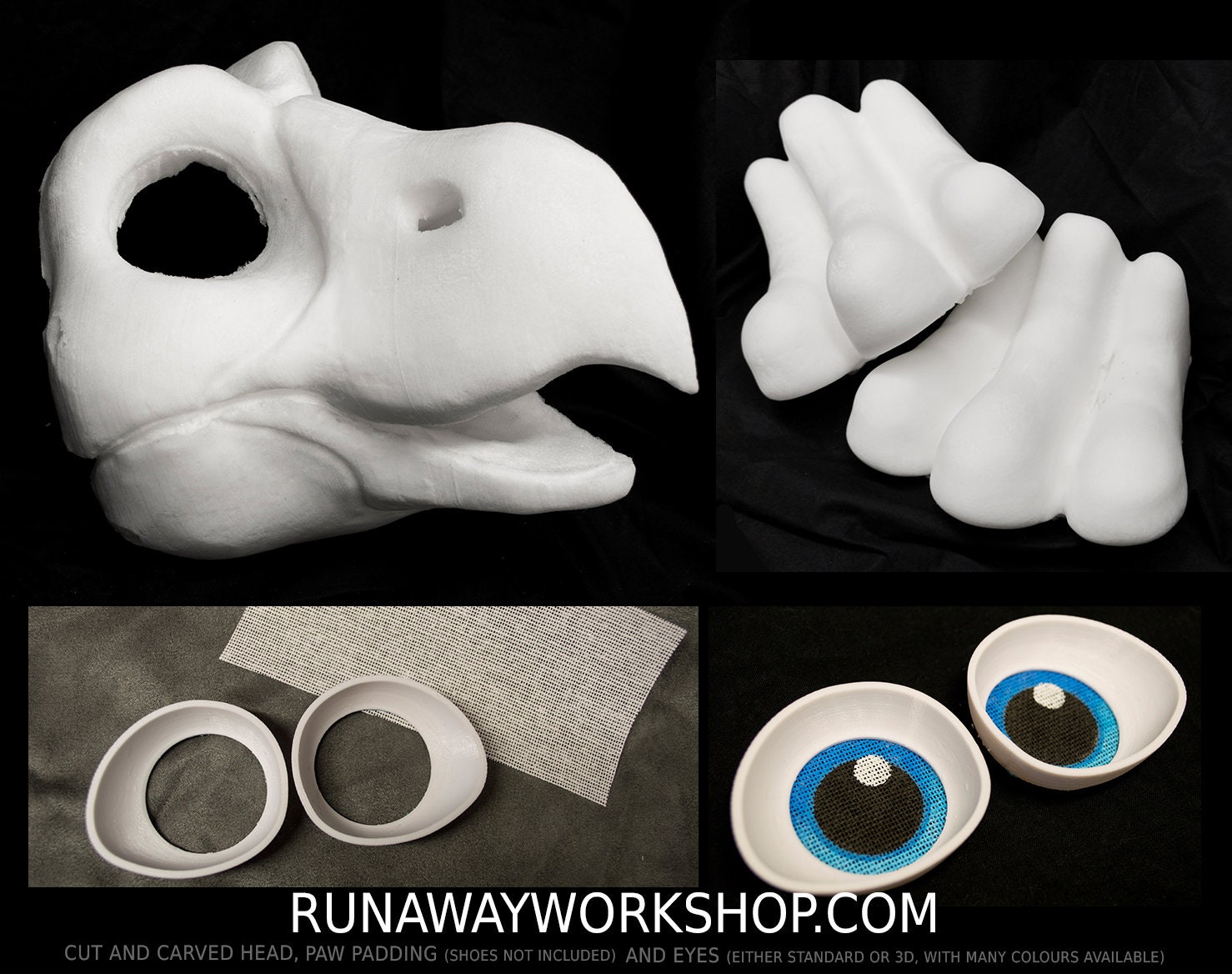 Cut & Carved Large Bird of Prey Foam Head Base for Costumes, Mascots and  Fursuits. 