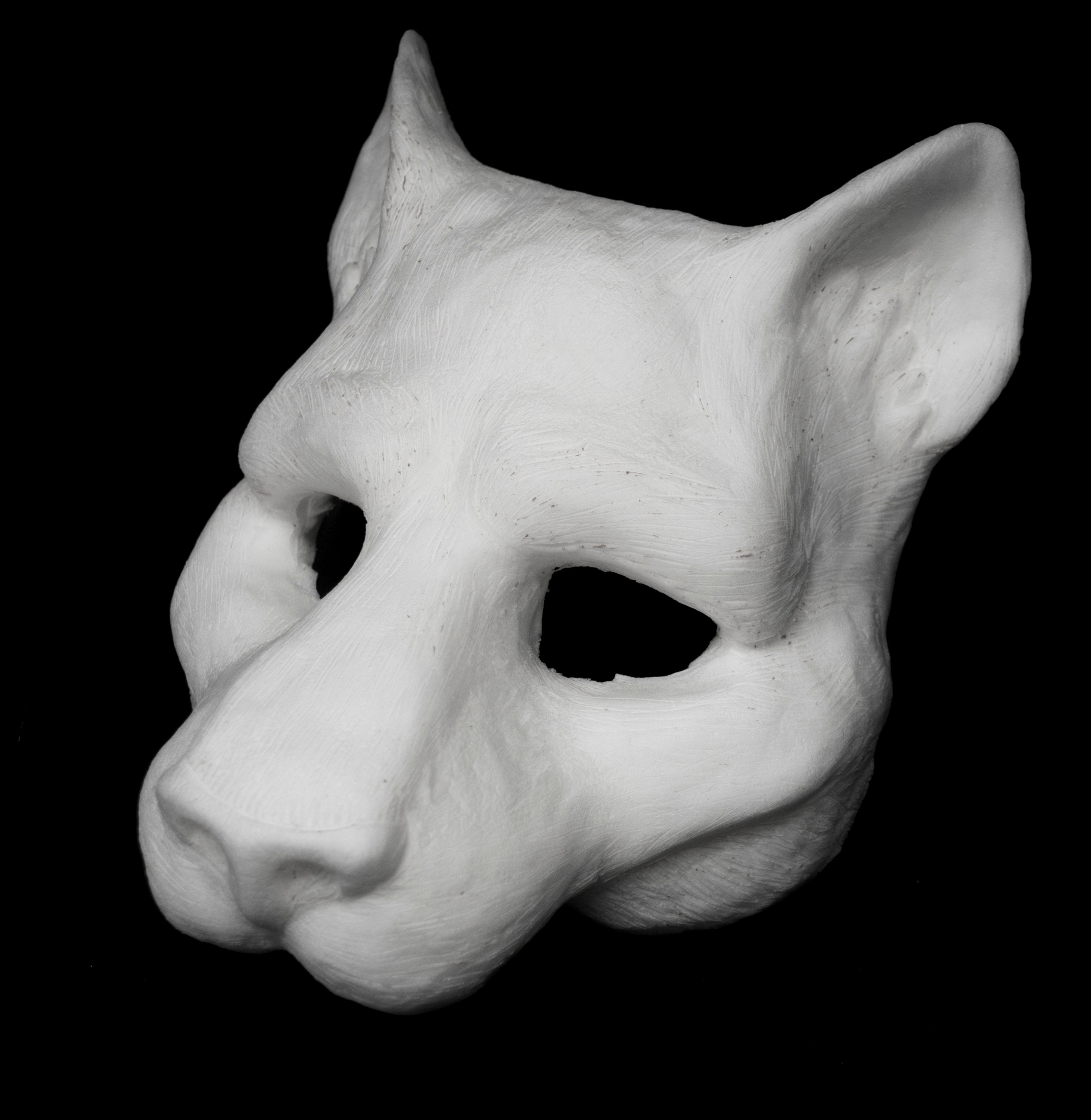 Generic DIY Unpainted Masquerade Masks Cat Masks White Cat Masks Blank Mask
