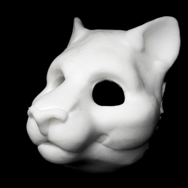 Slimline Feline soft foam head base for LARP, costumes, mascots and fursuits