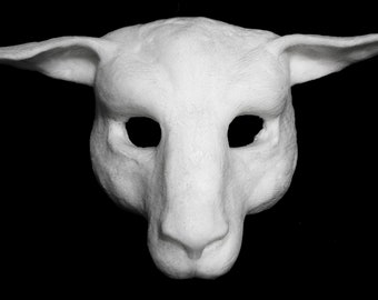 Goat / Sheep / Antelope mask, unpainted, soft foam for LARP combat, Theatre, festivals, performance, masquerade and other costumes