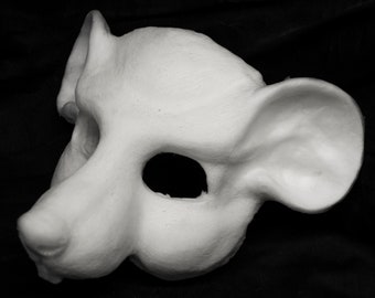 Skaven mask, unpainted, soft foam for LARP combat, Theatre, festivals, performance, masquerade and other costumes