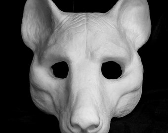Hynena / gnoll / wild dog mask, unpainted, soft foam LARP combat, Quadrobics, Theatre, festivals, performance, masquerade and more