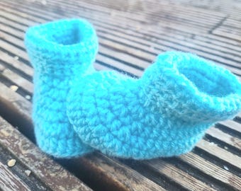 Crochet Baby Booties: Soft Acrylic, New Born Gift, Made To Order