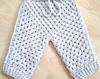 Handmade Crochet Baby Trousers: Soft Acrylic Trousers, Made To Order