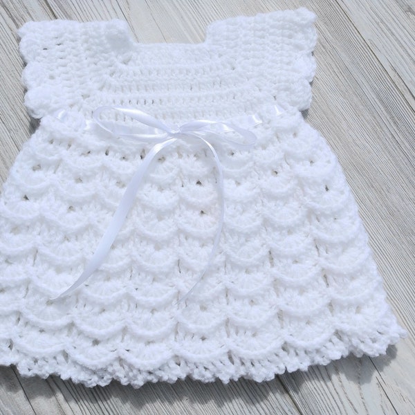 Baby Dress, Toddler Dress, Christening Dress, Gift For Girls, Crochet Dress, Made to Order