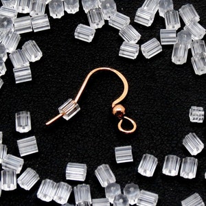 Bulk Clear Silicone Earring Backs - Hypoallergenic Earring Stoppers - Soft  Plastic Ear Nuts - Earring Backings - Rubber Earring Plug End