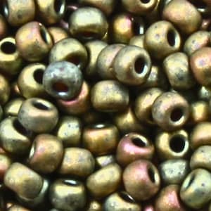 6/0 Matte Metallic Khaki Iris - Miyuki #2035 - 10 Grams - 25 Grams - 50 Grams