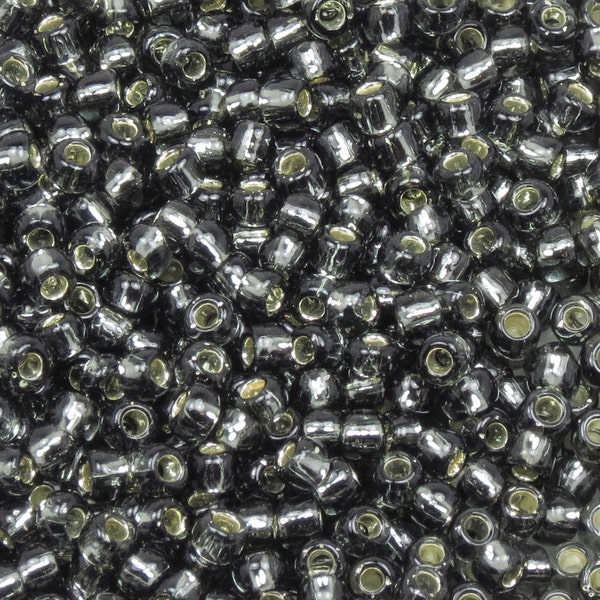 6/0 Silver Lined Gray Matsuno Seed Beads - #21 Like Toho #29B - 4mm Gray Seed Beads - Japanese Seed Beads - 10 Grams, 25 Grams, 50 Grams